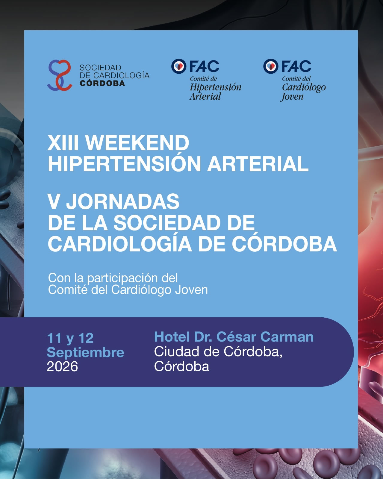 Flyer del XIII Weekend de Hipertensión Arterial